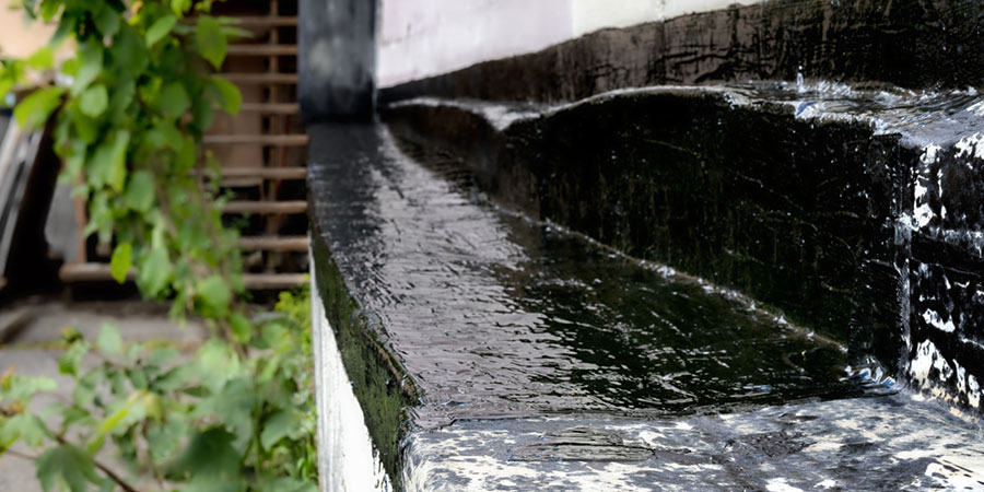 retaining wall waterproofed